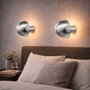 Opviq Lámpara de Pared de Metal Cromo